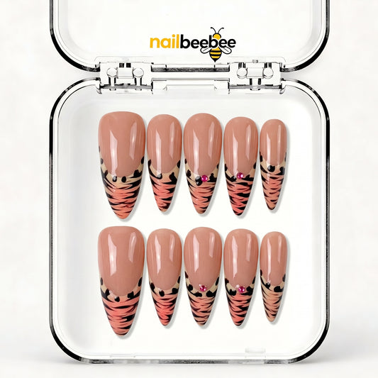 NB-S203 Handmade Medium Stiletto Acrylic for Date Night,Travel