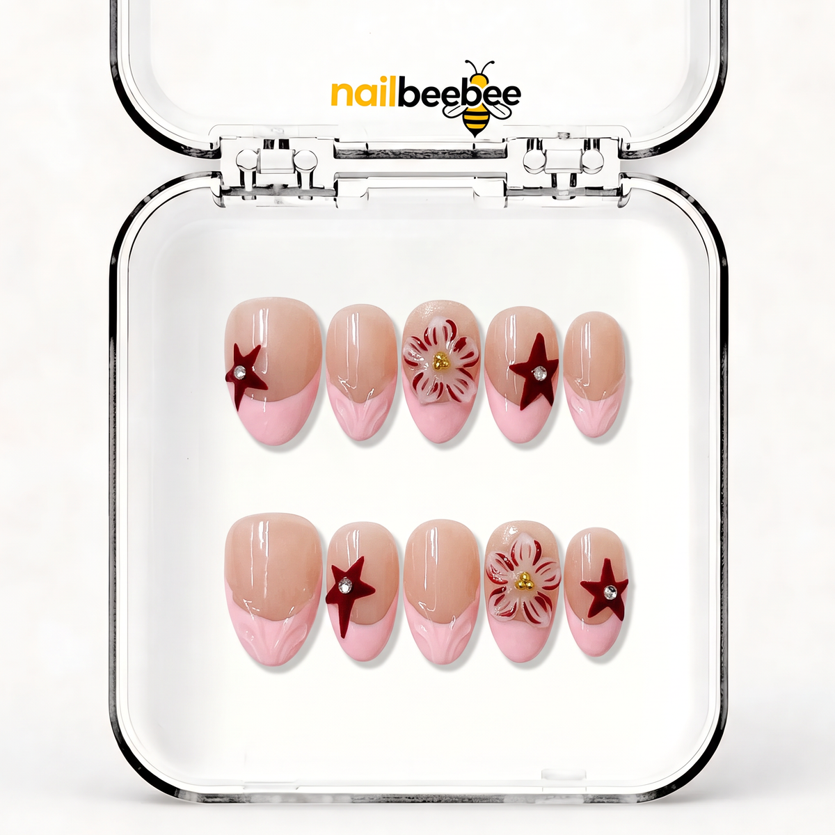 NB-X12 Handmade Short Almond Acrylic for Date Night,Travel