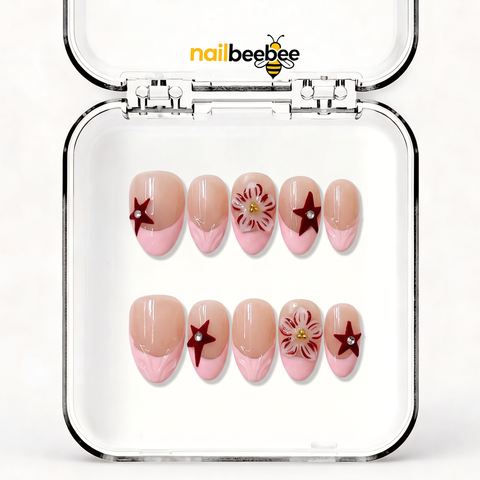 NB-X12 Handmade Short Almond Acrylic for Date Night,Travel