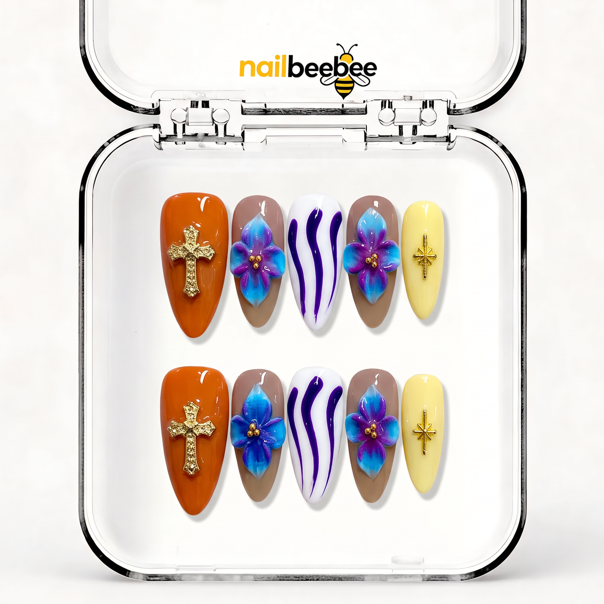 NB-X74 Handmade Short Almond Acrylic for Date Night,Travel