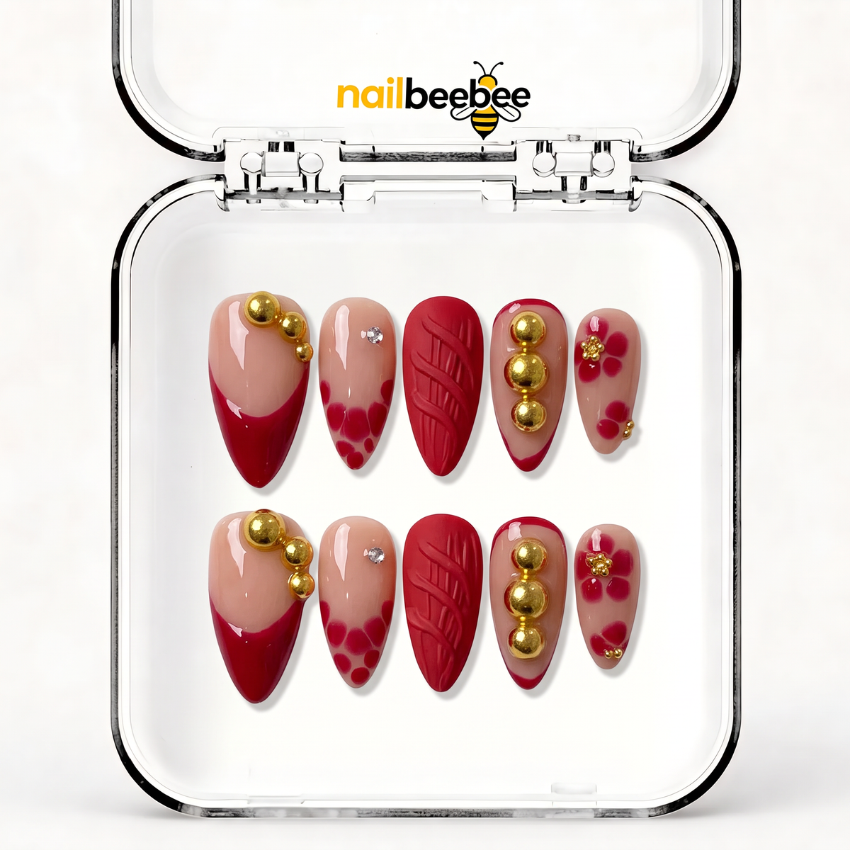 NB-X39 Handmade Short Almond Acrylic for Date Night,Travel