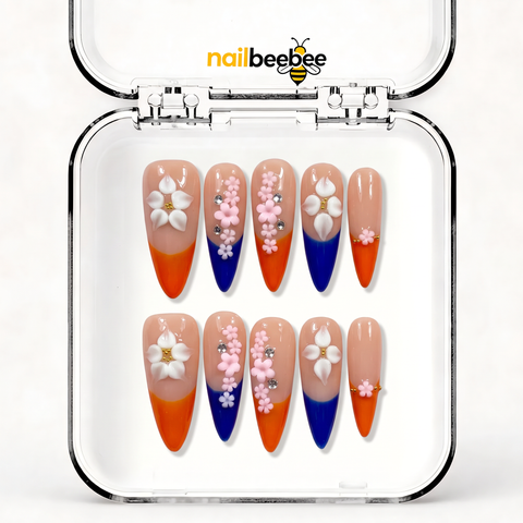 NB-S28 Handmade Short Stiletto Acrylic for Date Night,Travel