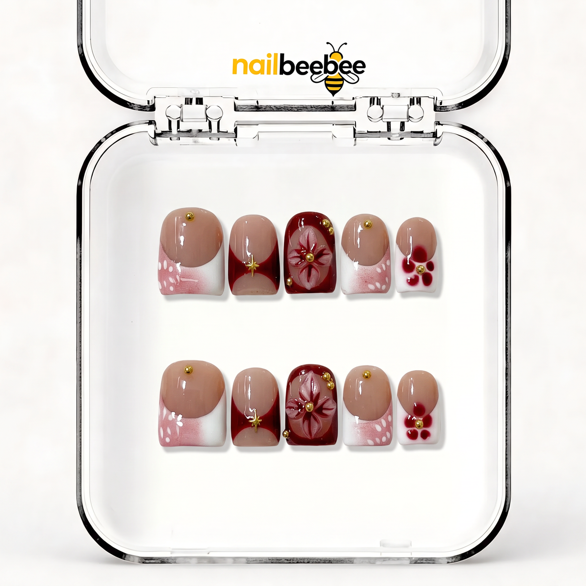 NB-D3 Handmade Short Square Acrylic for Date Night,Travel