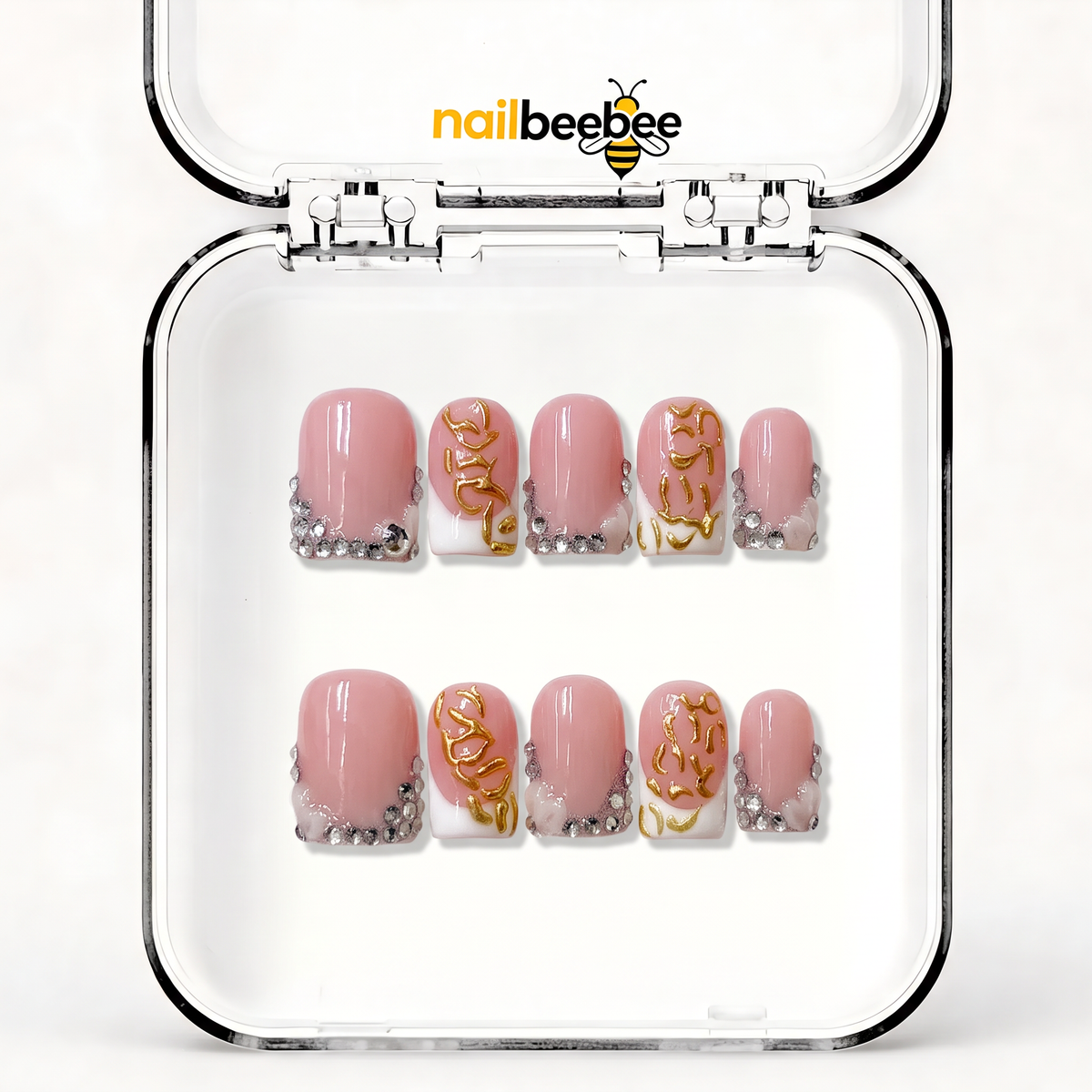 NB-D2 Handmade Short Square Acrylic for Date Night,Travel