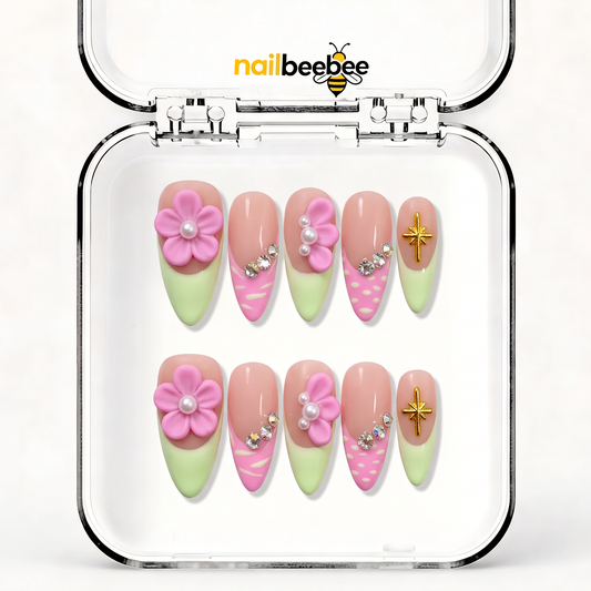 NB-X81 Handmade Short Almond Acrylic for Date Night,Travel