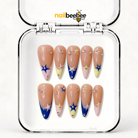 NB-S7 Handmade Medium Stiletto Acrylic for Date Night,Travel