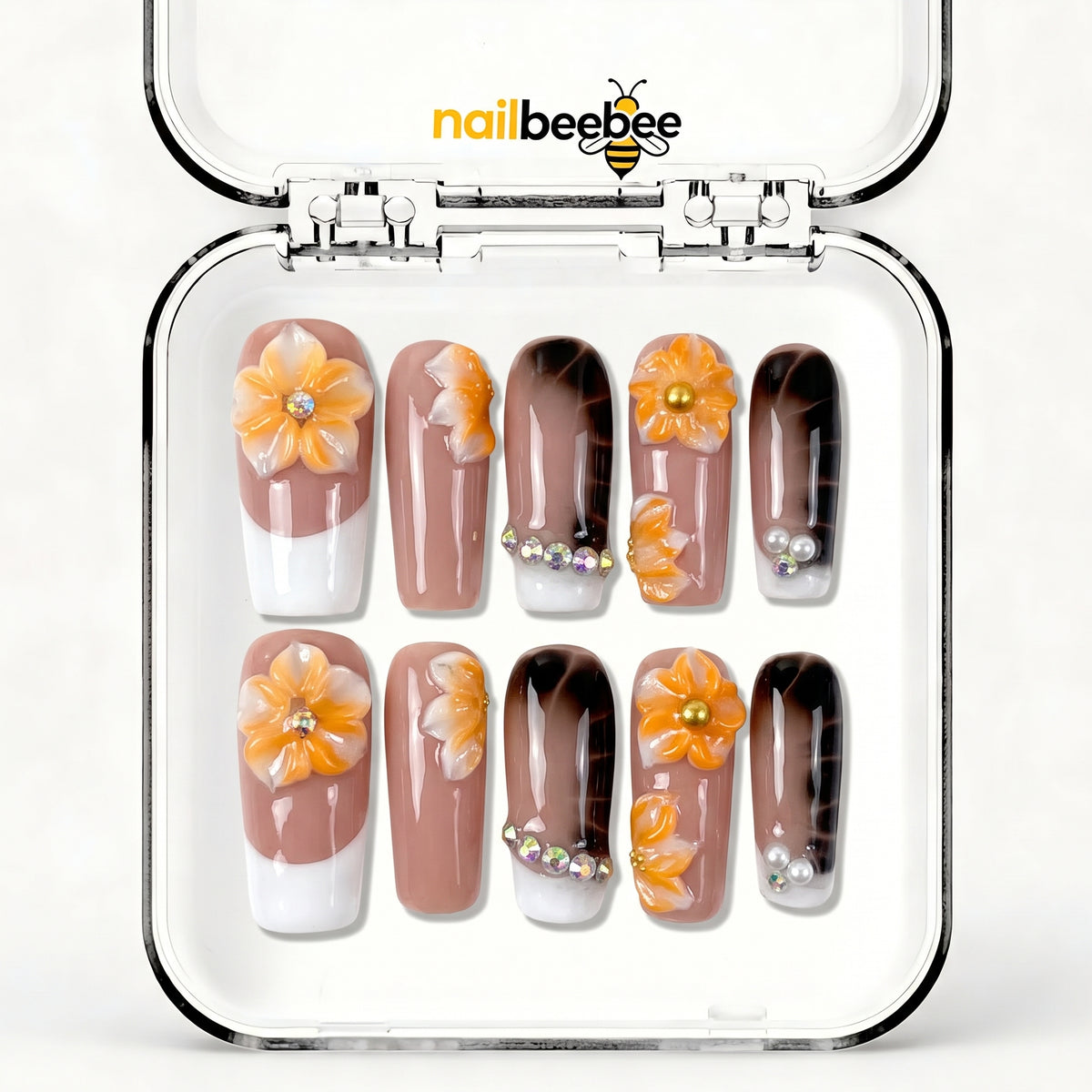 NB-Z257 Handmade Short Square Acrylic for Date Night,Travel