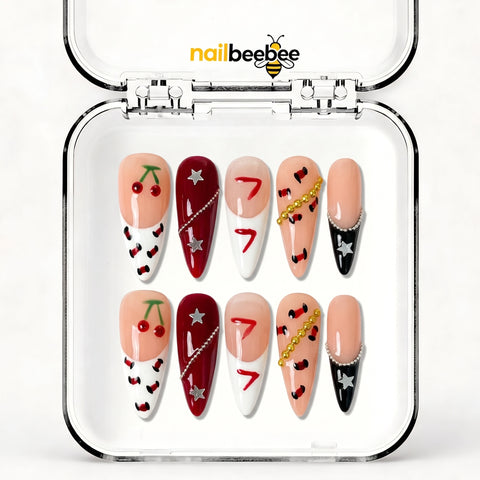 NB-S123 Handmade Medium Stiletto Acrylic for Date Night,Travel