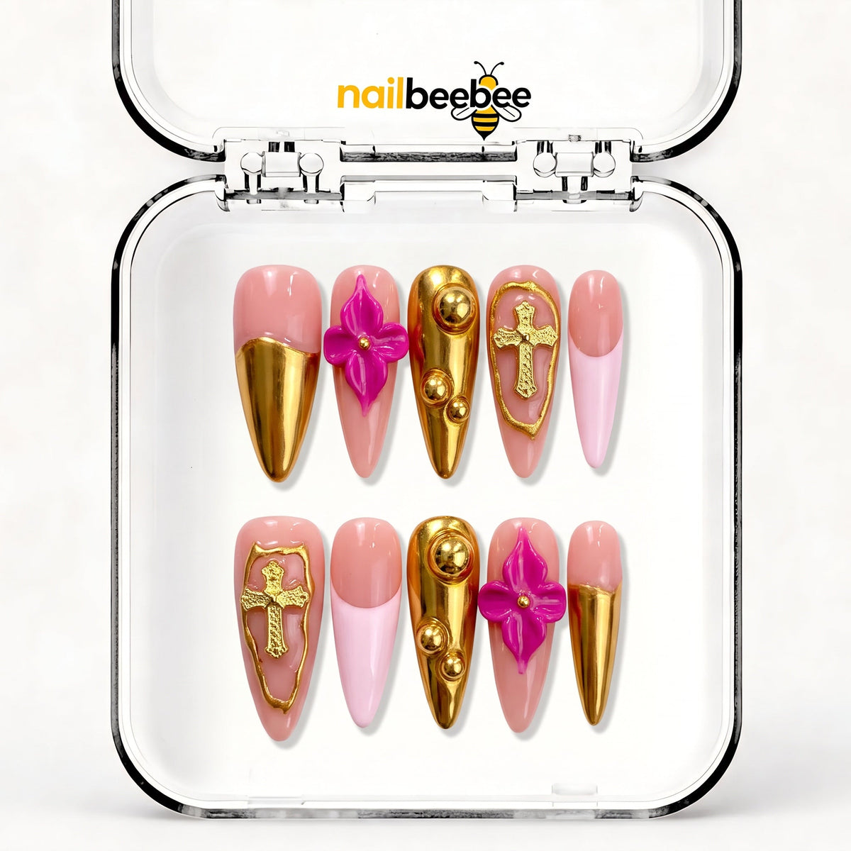 NB-S11 Handmade Medium Stiletto Acrylic for Date Night,Travel
