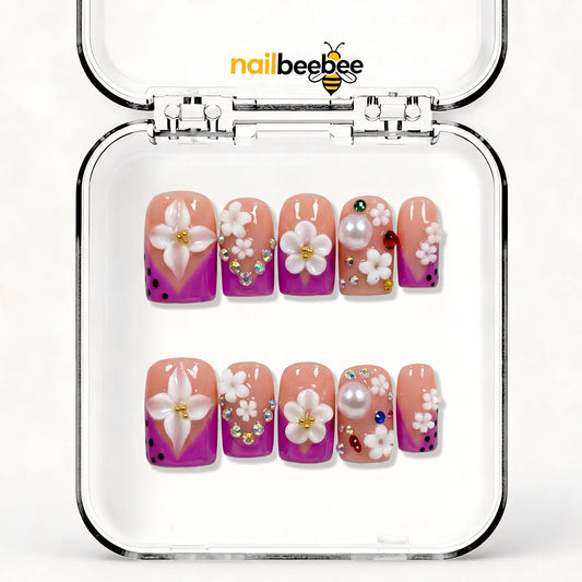 NB-D29 Handmade Short Square Acrylic for Date Night,Travel