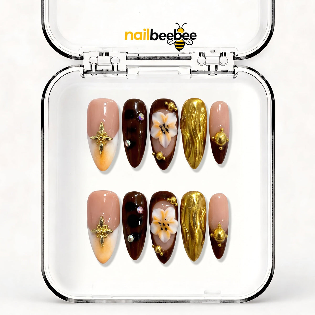 NB-X84 Handmade Short Almond Acrylic for Date Night,Travel