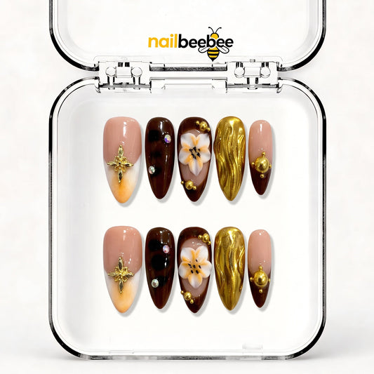 NB-X84 Handmade Short Almond Acrylic for Date Night,Travel