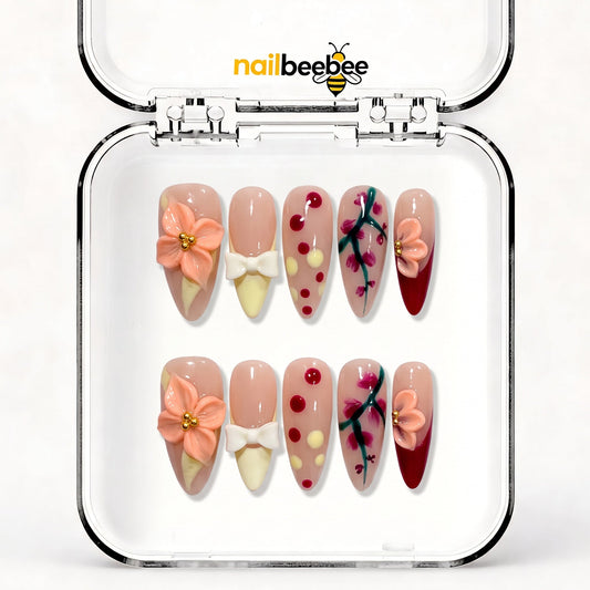NB-X76 Handmade Short Almond Acrylic for Date Night,Travel