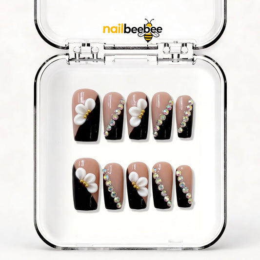 NB-Z4 Handmade Short Square Acrylic for Date Night,Travel