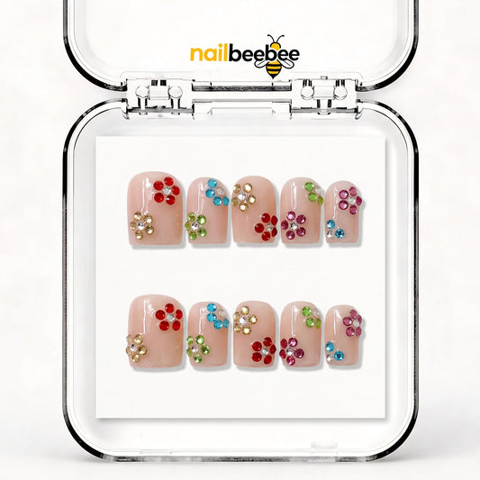 NB-D17 Handmade Short Square Acrylic for Date Night,Travel