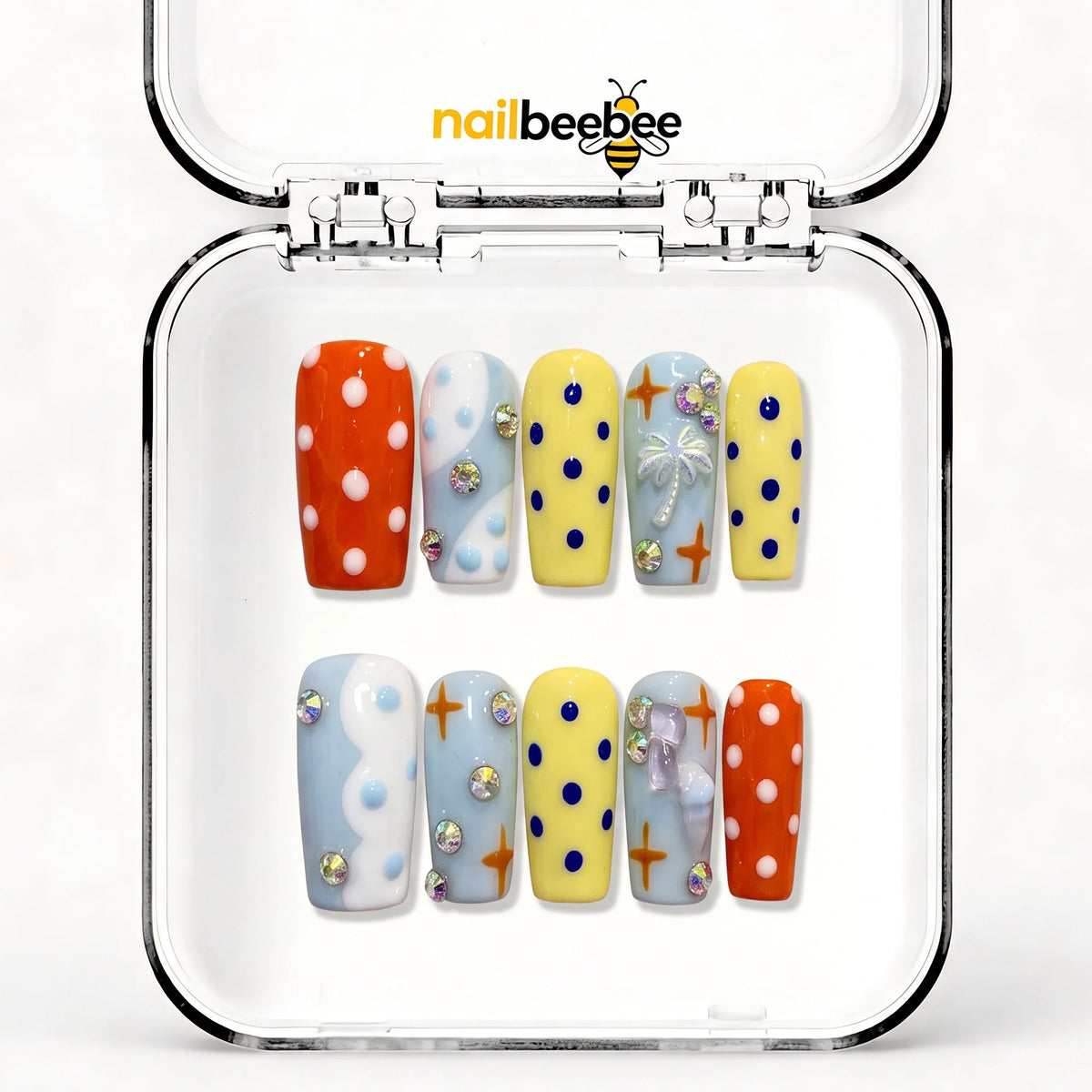 NB-Z85 Handmade Short Square Acrylic for Date Night,Travel