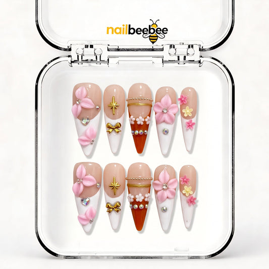NB-S21 Handmade Medium Stiletto Acrylic for Date Night,Travel