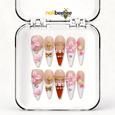 NB-S21 Handmade Medium Stiletto Acrylic for Date Night,Travel