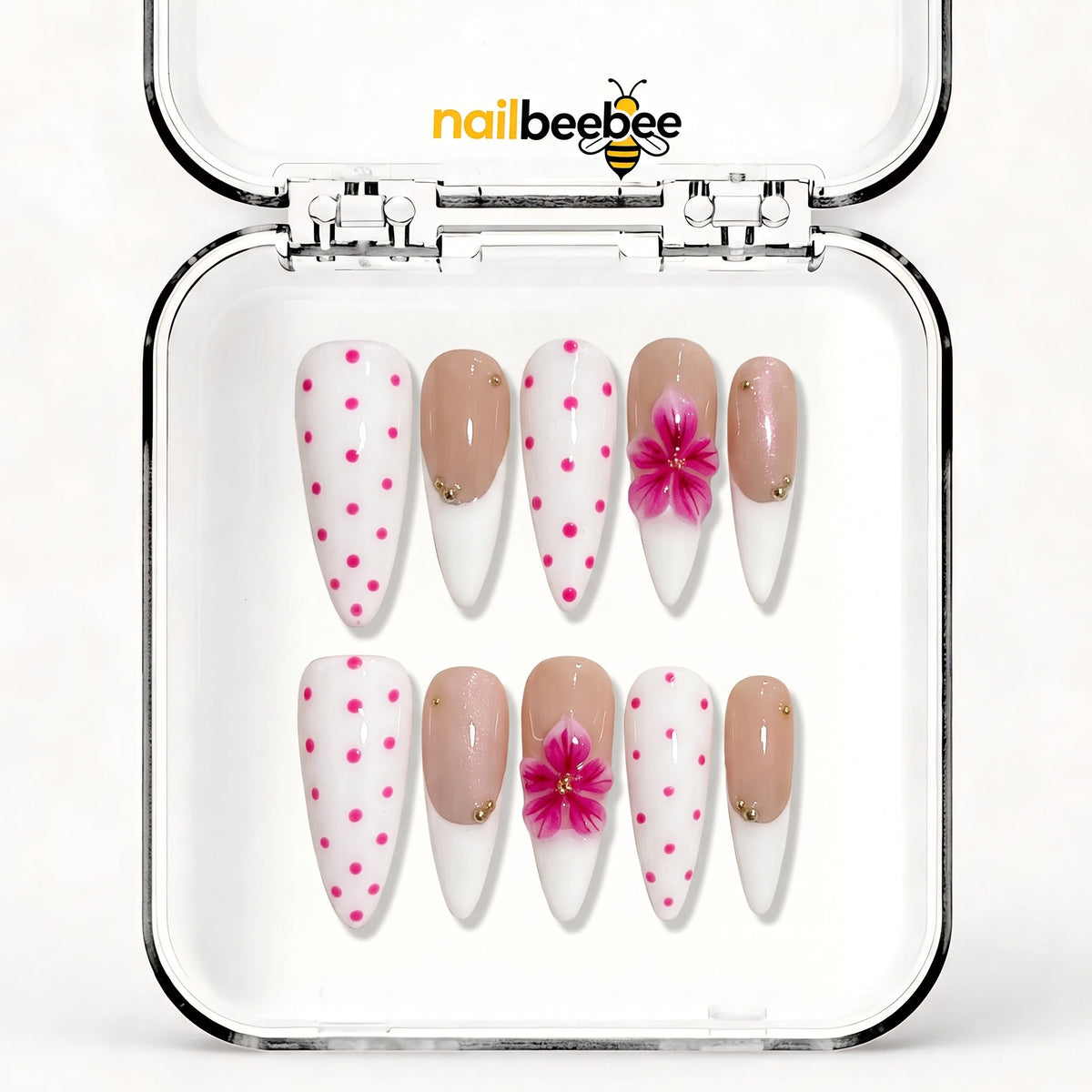 NB-S17 Handmade Medium Stiletto Acrylic for Date Night,Travel