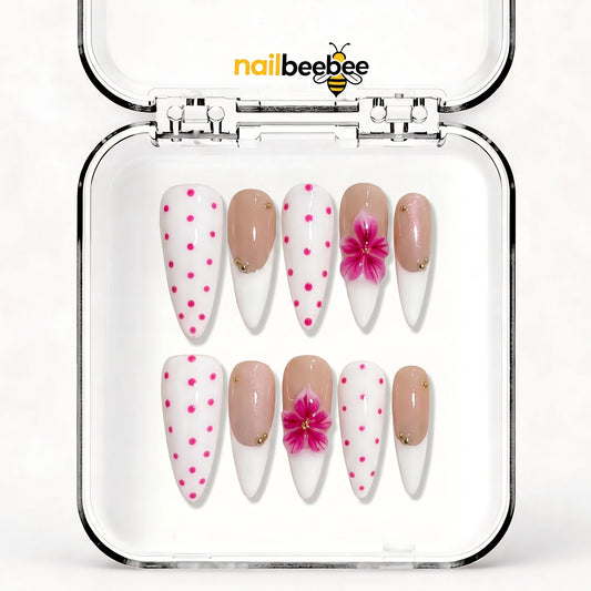 NB-S17 Handmade Medium Stiletto Acrylic for Date Night,Travel