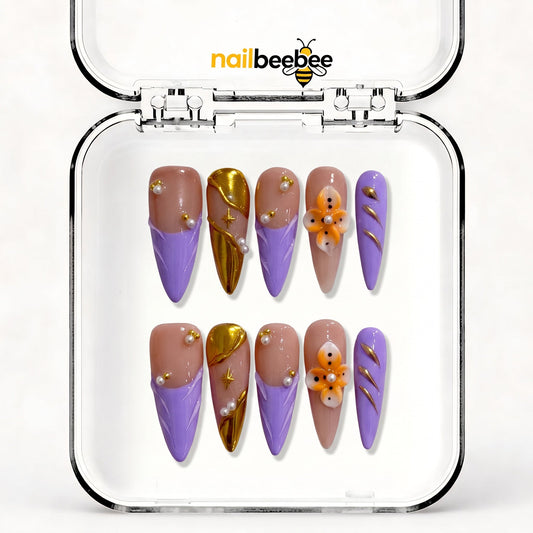 NB-S3 Handmade Medium Stiletto Acrylic for Date Night,Travel
