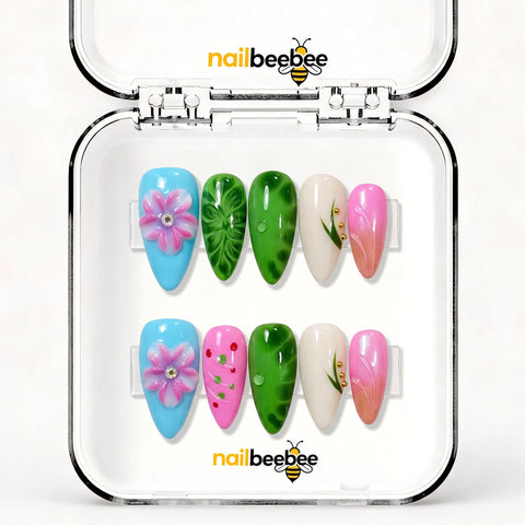 NB-X78 Handmade Short Almond Acrylic for Date Night,Travel