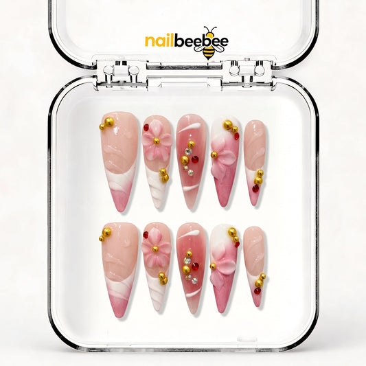 NB-S52 Handmade Medium Stiletto Acrylic for Date Night,Travel