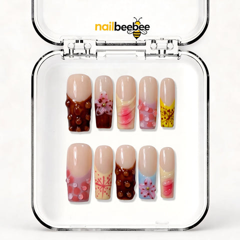 NB-Z24 Handmade Short Square Acrylic for Date Night,Travel