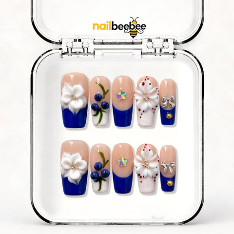 NB-Z25 Handmade Short Square Acrylic for Date Night,Travel