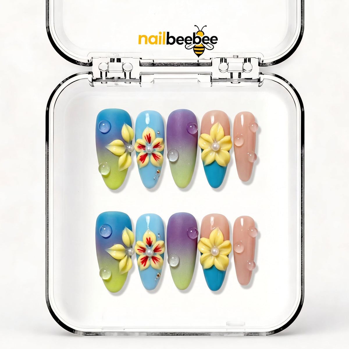 NB-X48 Handmade Short Almond Acrylic for Date Night,Travel