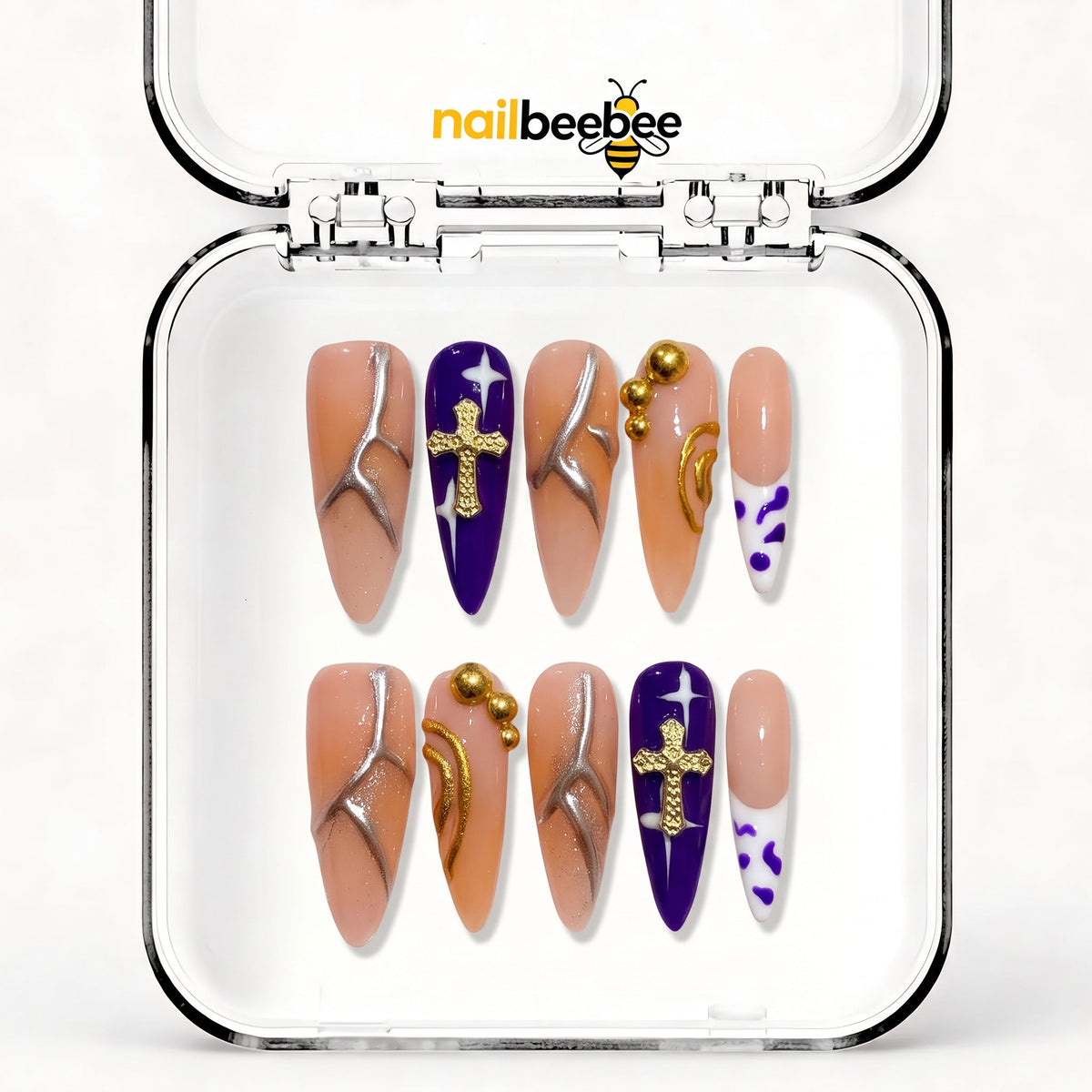 NB-S27 Handmade Medium Stiletto Acrylic for Date Night,Travel