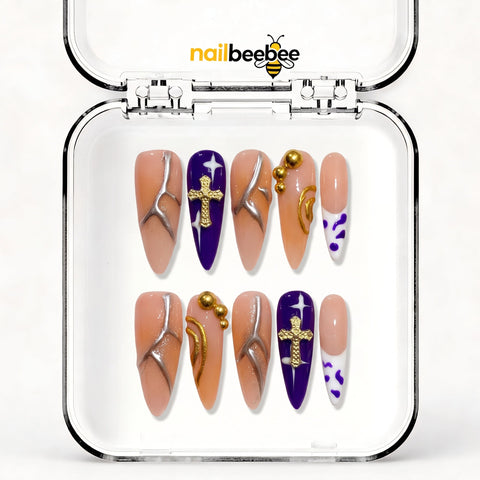 NB-S27 Handmade Medium Stiletto Acrylic for Date Night,Travel