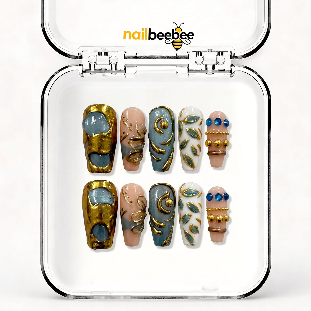 NB-Z33 Handmade Short Square Acrylic for Date Night,Travel