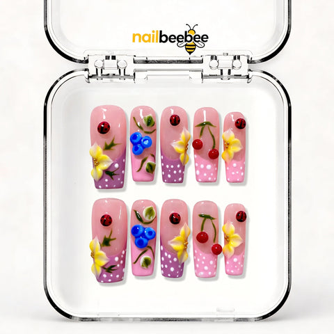 NB-Z27 Handmade Short Square Acrylic for Date Night,Travel