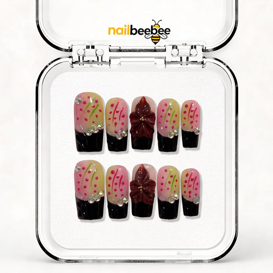 NB-Z44 Handmade Short Square Acrylic for Date Night,Travel