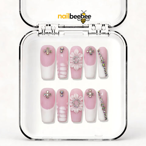 NB-Z22 Handmade Short Square Acrylic for Date Night,Travel