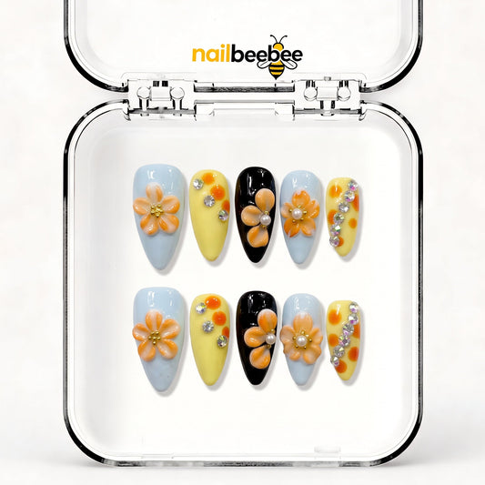NB-X24 Handmade Short Almond Acrylic for Date Night,Travel
