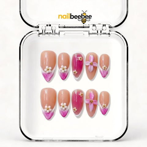 NB-X16 Handmade Short Almond Acrylic for Date Night,Travel