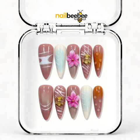 NB-S58 Handmade Medium Stiletto Acrylic for Date Night,Travel