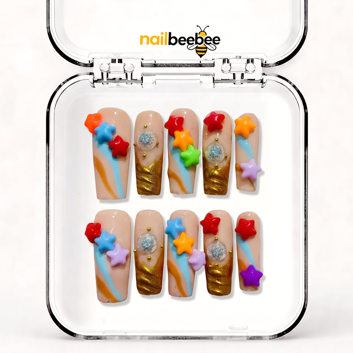 NB-Z96 Handmade Short Square Acrylic for Date Night,Travel