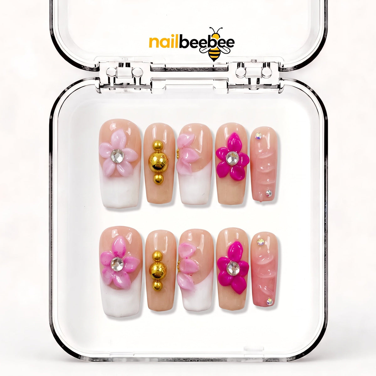NB-Z98 Handmade Short Square Acrylic for Date Night,Travel