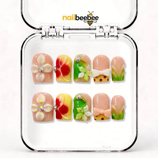 NB-D41 Handmade Short Square Acrylic for Date Night,Travel