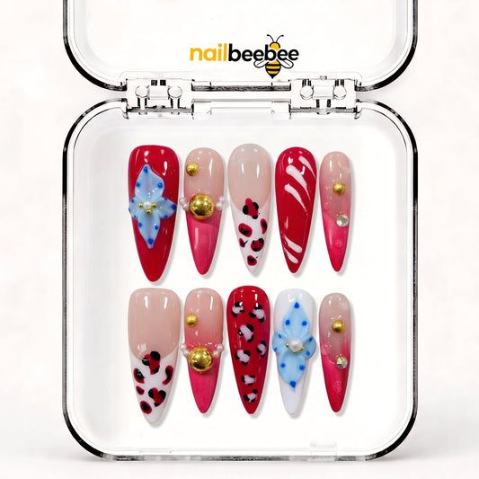 NB-S72 Handmade Medium Stiletto Acrylic for Date Night,Travel