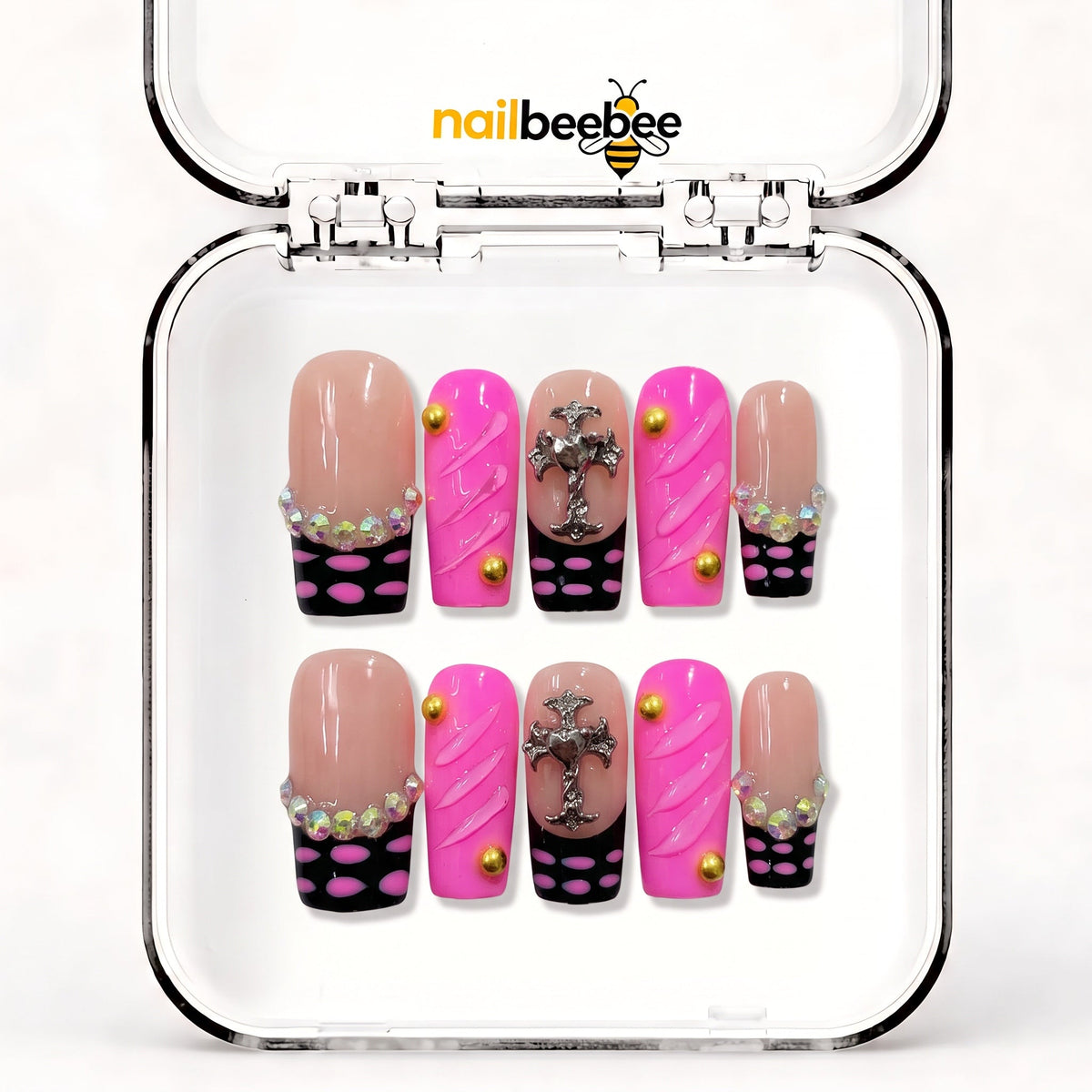 NB-Z103 Handmade Short Square Acrylic for Date Night,Travel