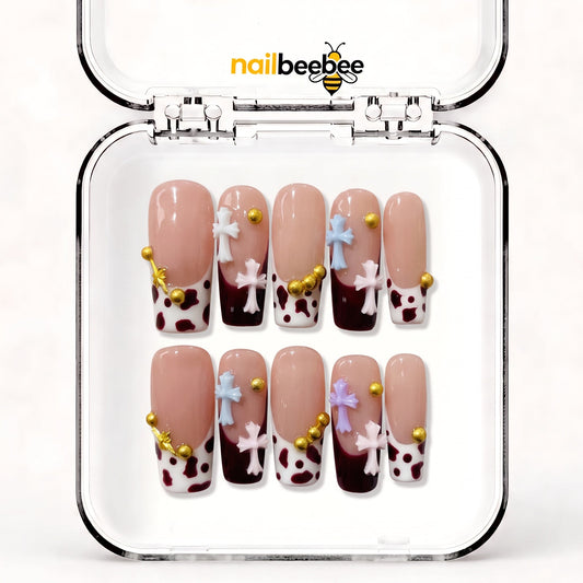 NB-Z93 Handmade Short Square Acrylic for Date Night,Travel