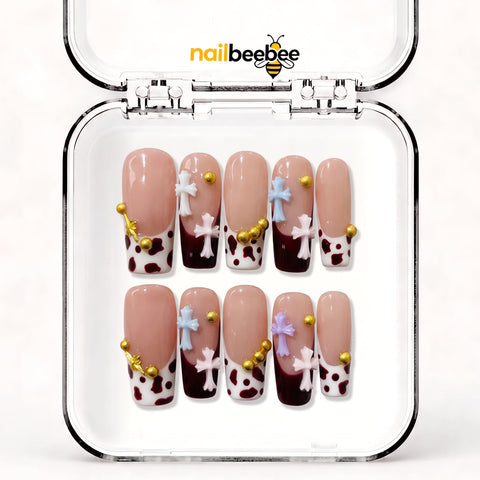 NB-Z93 Handmade Short Square Acrylic for Date Night,Travel