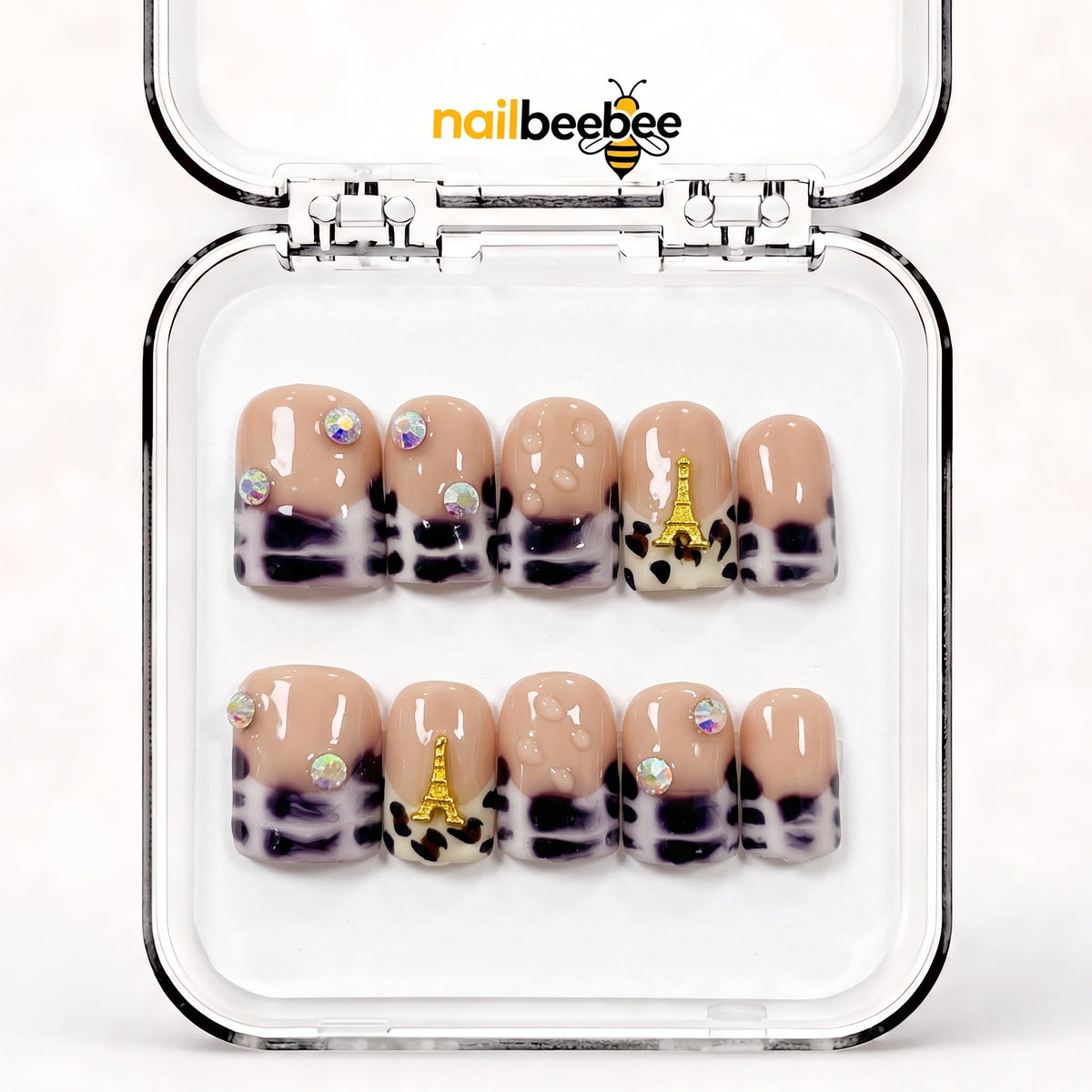 NB-D38 Handmade Short Square Acrylic for Date Night,Travel
