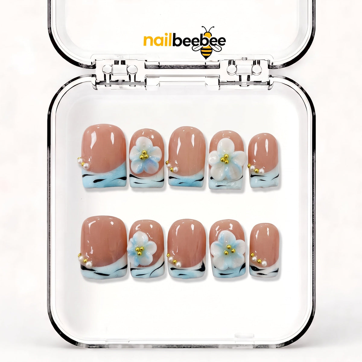 NB-D37 Handmade Short Square Acrylic for Date Night,Travel