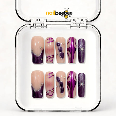 NB-Z13 Handmade Short Square Acrylic for Date Night,Travel