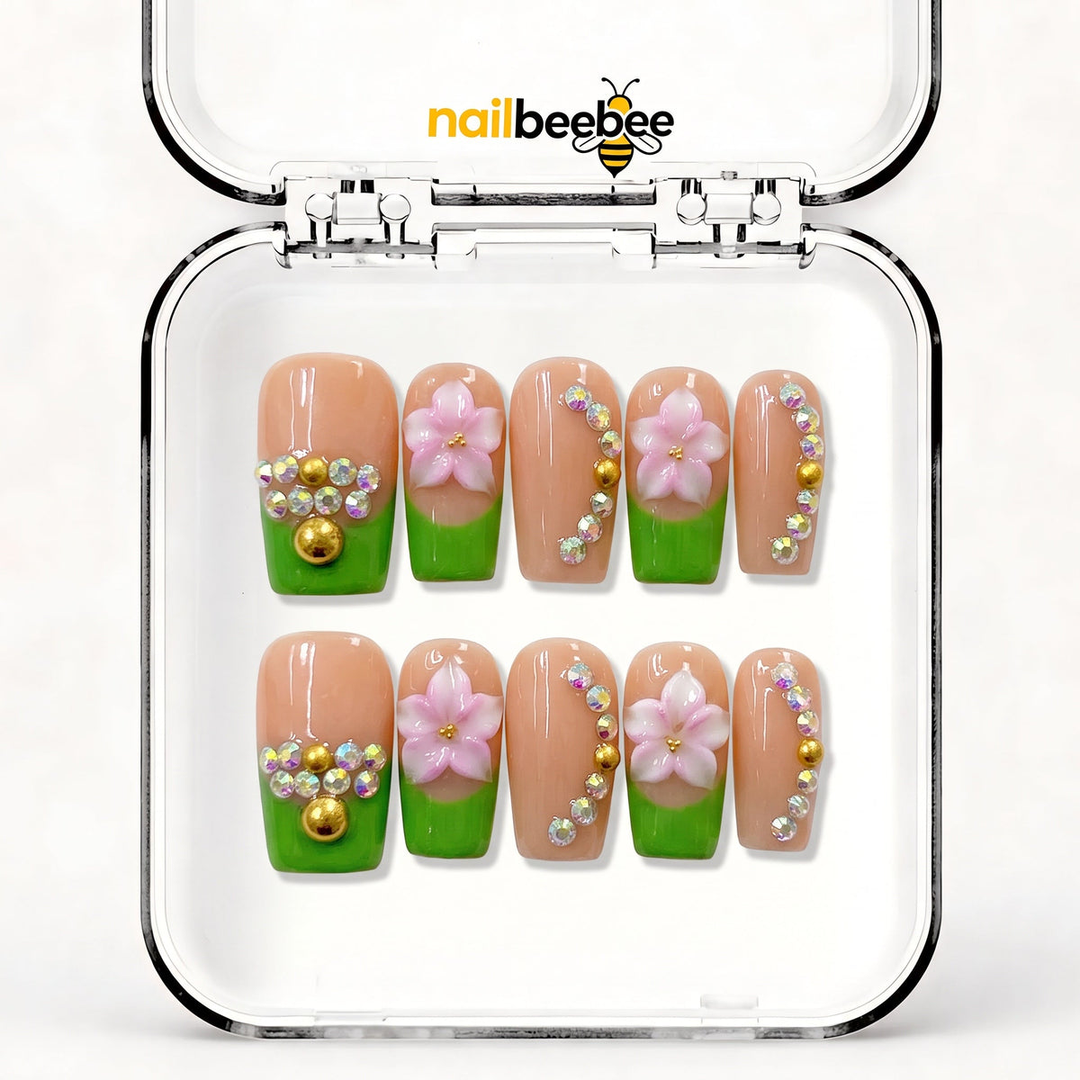 NB-Z26 Handmade Short Square Acrylic for Date Night,Travel